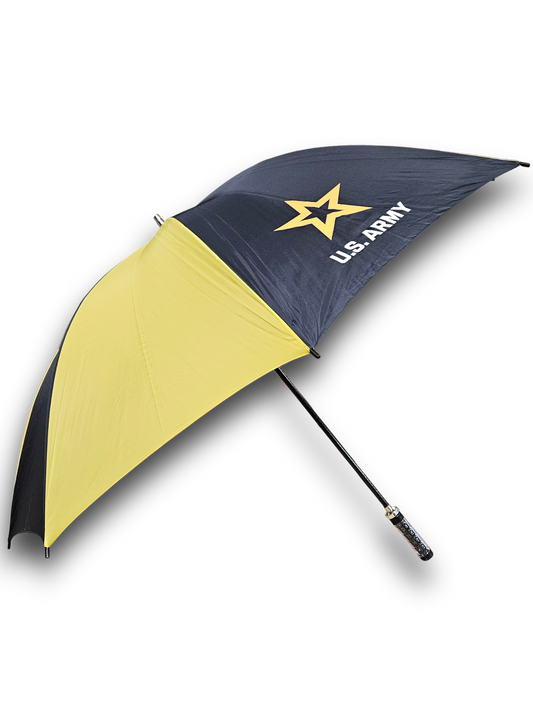 Oversized Golf Two Tone Black Yellow Army Umbrella