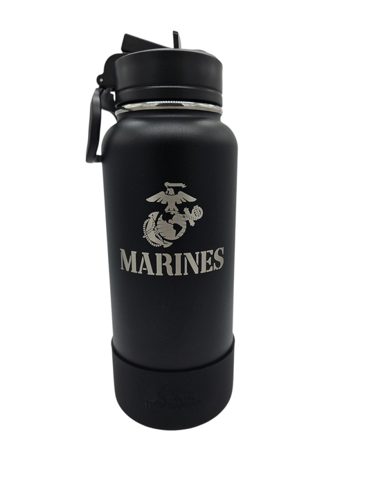 Marine Corp 32 oz Chug Sportboot bottle w/ matching lid & rubber boot