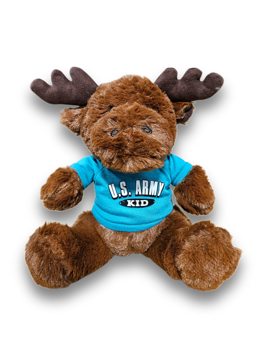Plush Moose teal shirt Army