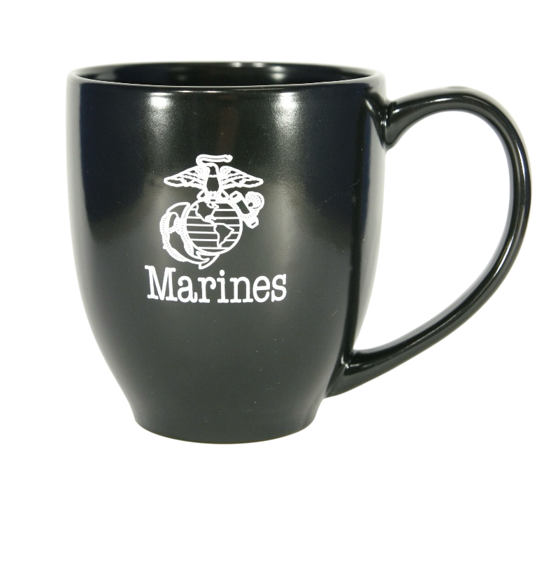 Bistro Mug U.S. Marine Corps Black Mug