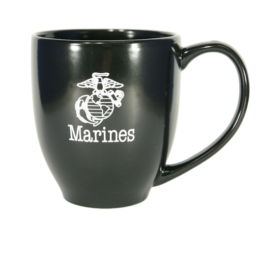 Bistro Mug U.S. Marine Corps Black Mug