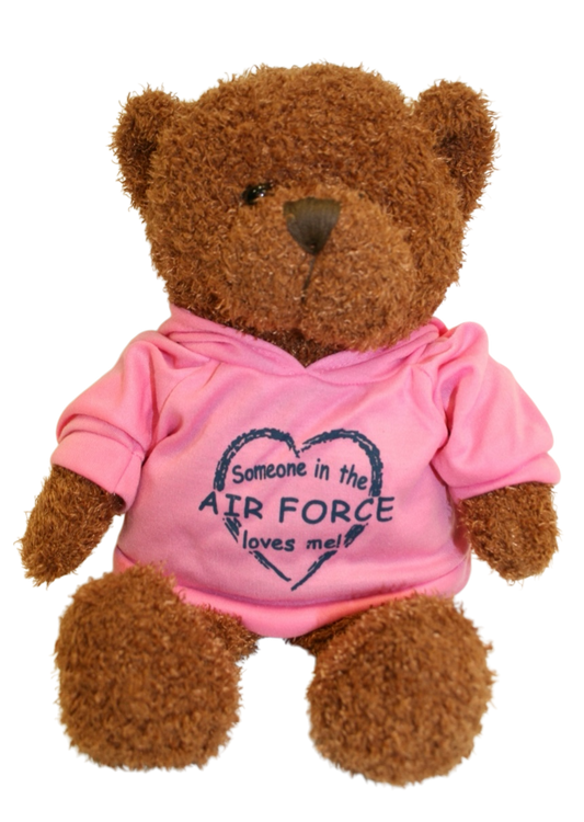 Plush Brown Bear Pink Air Force Shirt