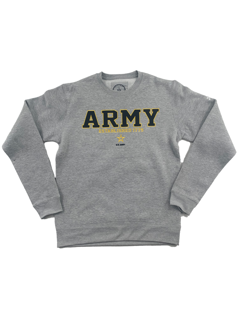United States Army Grey Premium Tackle Twill Crewneck