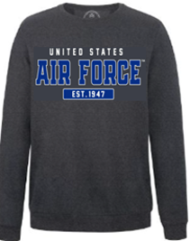 United States Air Force Premium Tackle Twill Sweatshirt - TT06-AF Heather Charcoal