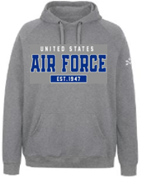 United States Air Force Premium Tackle Twill Hooded Sweatshirt - TT06-AF Oxford