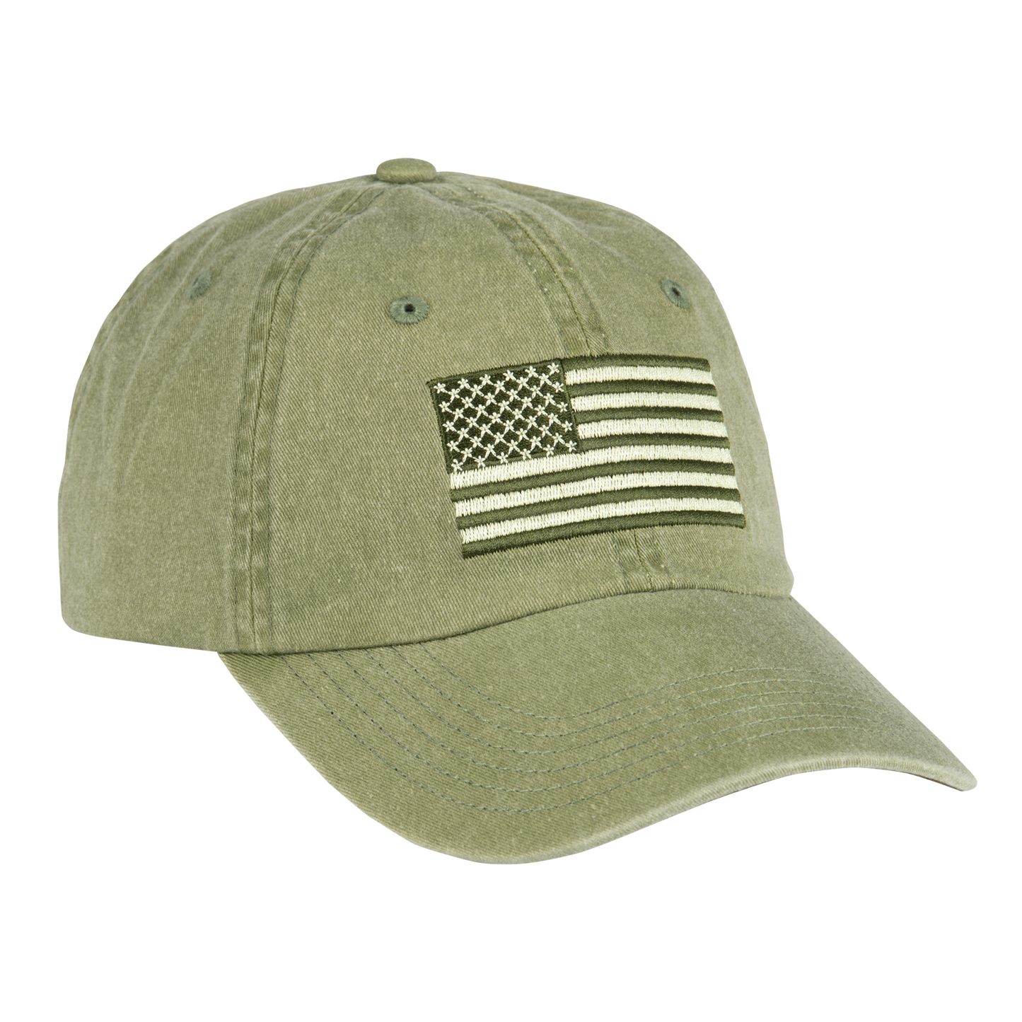 Veterans Apparel American Flag Adjustable Denim Cap