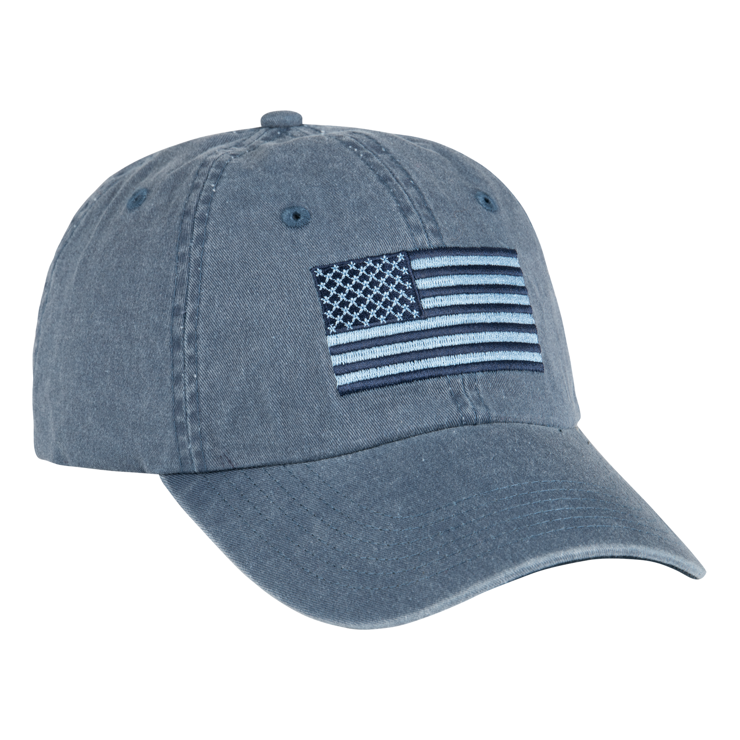 Veterans Apparel American Flag Adjustable Denim Cap