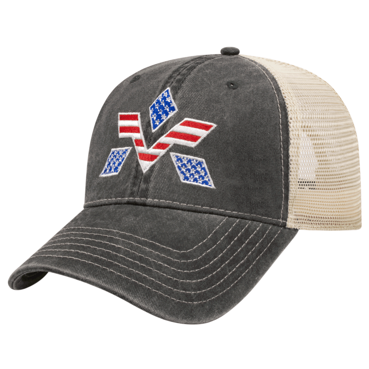 Washed Gray Trucker Snap Back Cap
