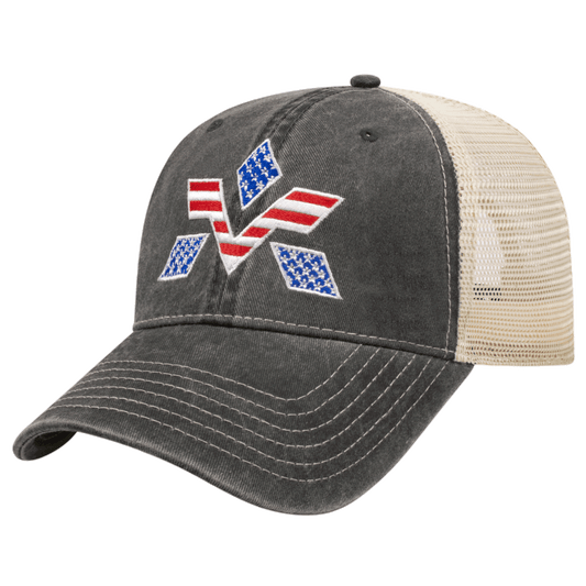 Washed Gray Trucker Snap Back Cap